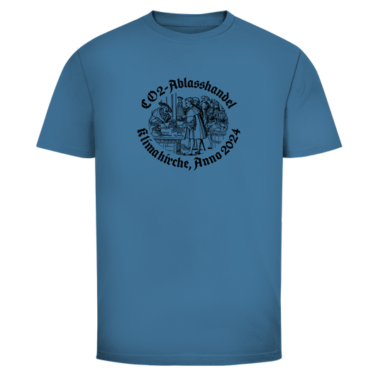 Herren T-Shirt CO2-Ablasshandel Klimakirche, Anno 2024