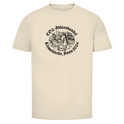 Herren T-Shirt CO2-Ablasshandel Klimakirche, Anno 2024