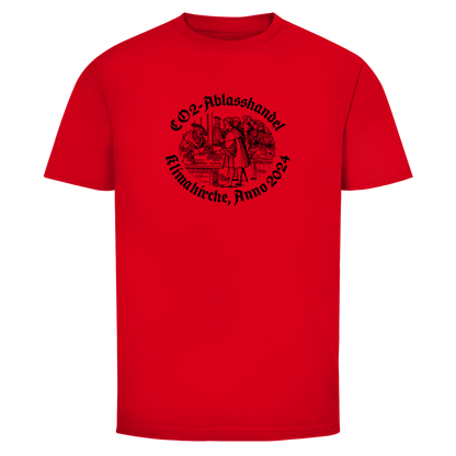 Herren T-Shirt CO2-Ablasshandel Klimakirche, Anno 2024