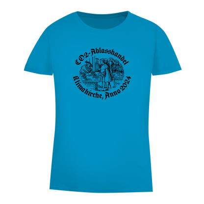 Damen Premium Bio T-Shirt CO2-Ablasshandel Klimakirche, Anno 2024