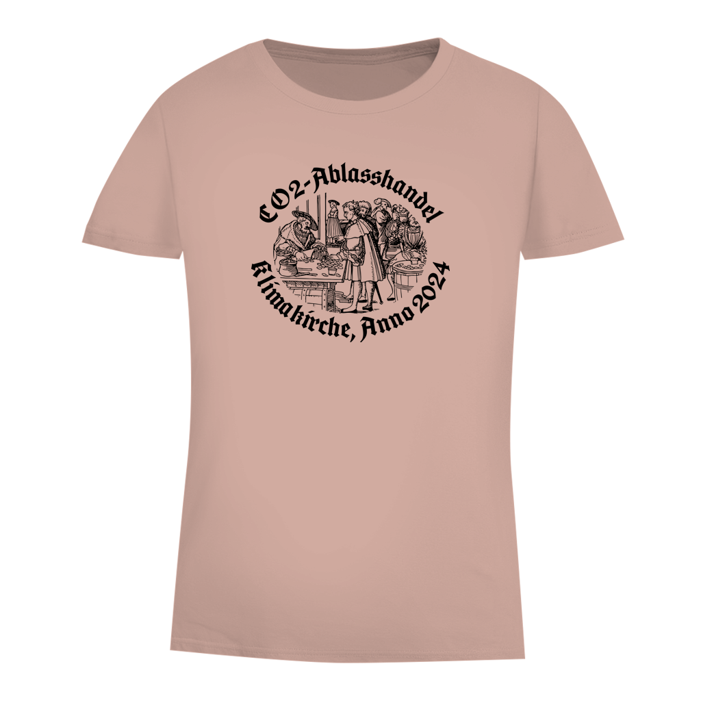 Damen Premium Bio T-Shirt CO2-Ablasshandel Klimakirche, Anno 2024