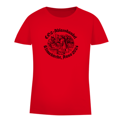 Damen Premium Bio T-Shirt CO2-Ablasshandel Klimakirche, Anno 2024