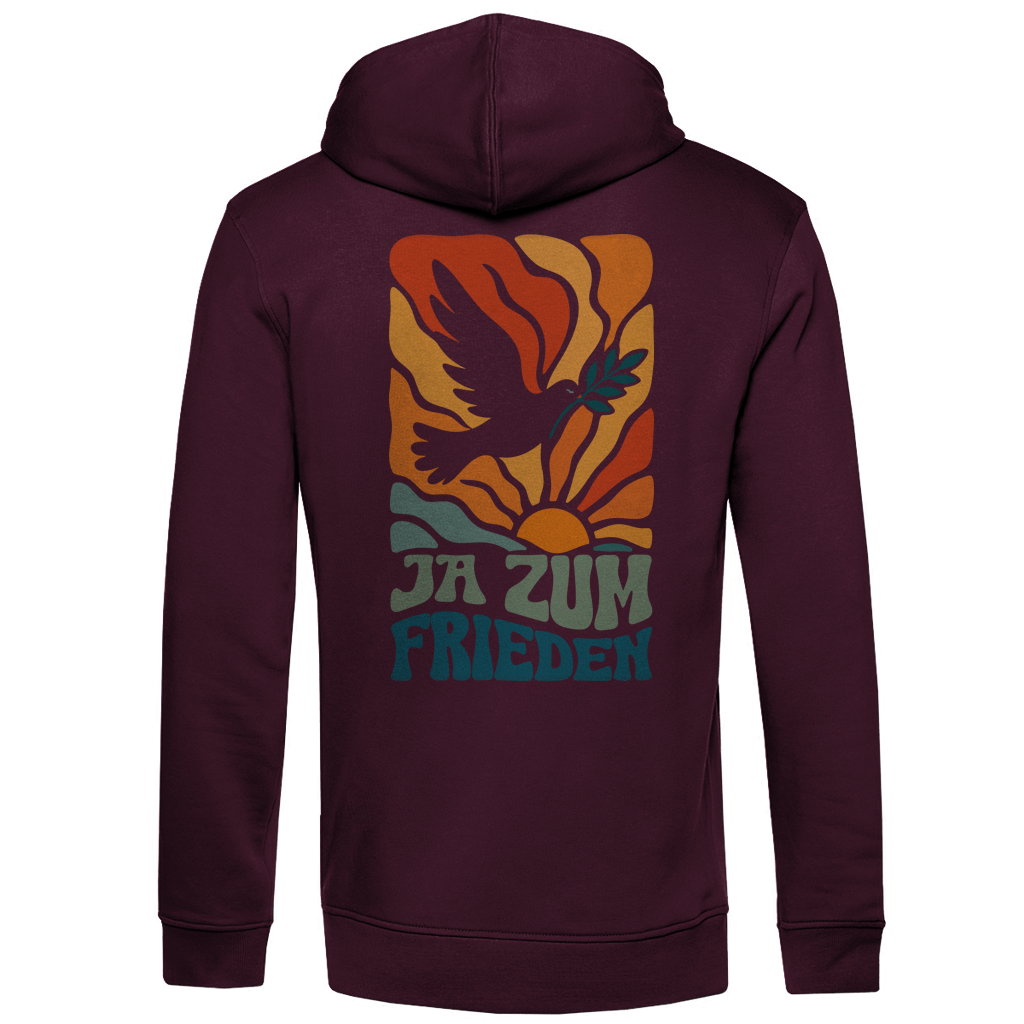 Herren Premium Bio Hoodie Ja zum Frieden