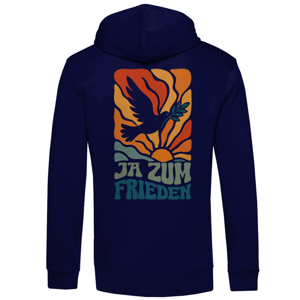 Herren Premium Bio Hoodie Ja zum Frieden