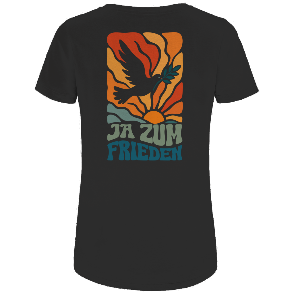 Damen Premium Bio T-Shirt Ja zum Frieden