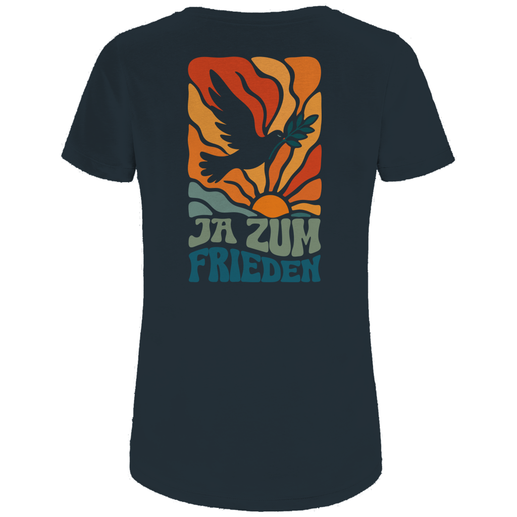 Damen Premium Bio T-Shirt Ja zum Frieden