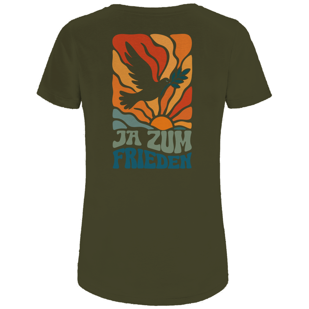 Damen Premium Bio T-Shirt Ja zum Frieden