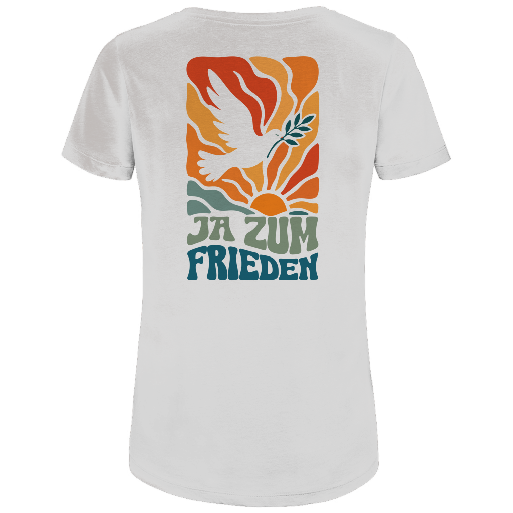 Damen Premium Bio T-Shirt Ja zum Frieden