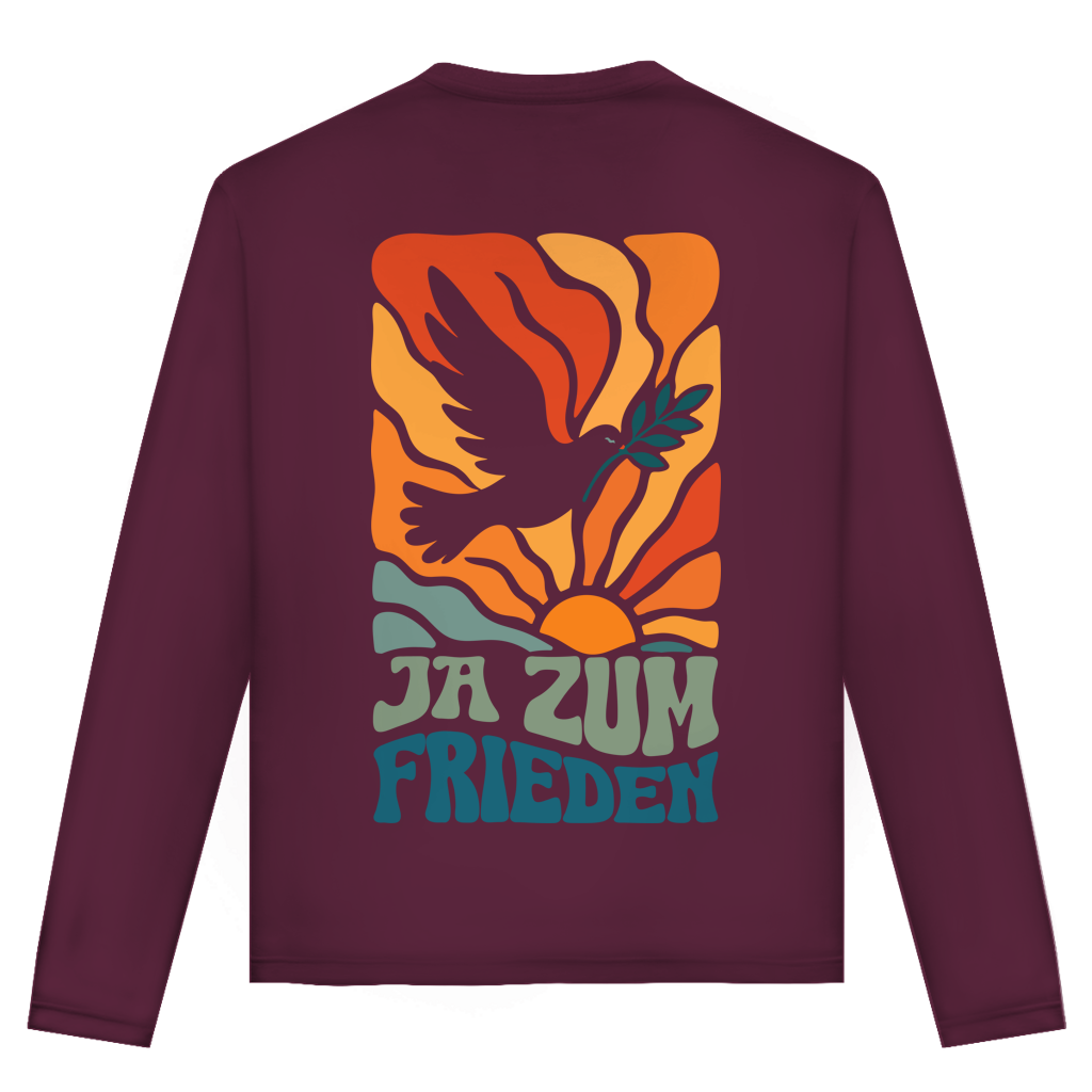 Unisex Langarmshirt Ja zum Frieden