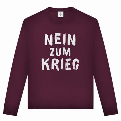 Unisex Langarmshirt Nein zum Krieg