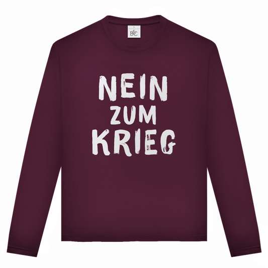 Unisex Langarmshirt Nein zum Krieg