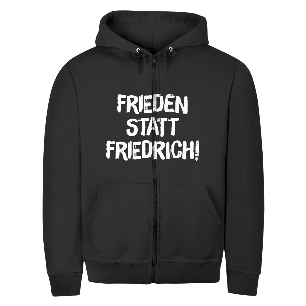 Unisex Zipper Hoodie Frieden statt Friedrich!