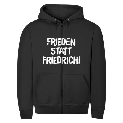 Unisex Zipper Hoodie Frieden statt Friedrich!