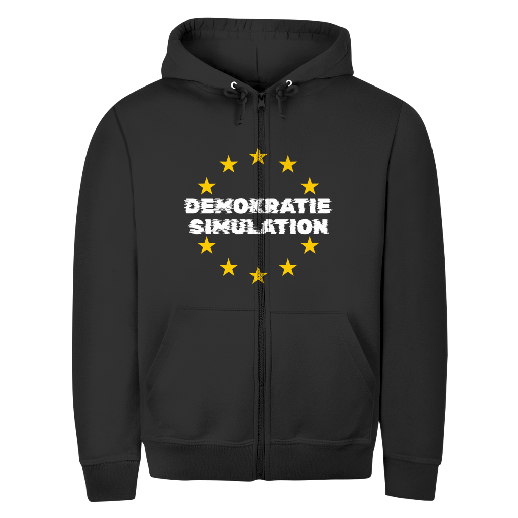 Herren Zipper Hoodie EU-Demokratiesimulation