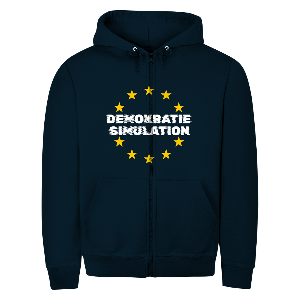 Herren Zipper Hoodie EU-Demokratiesimulation