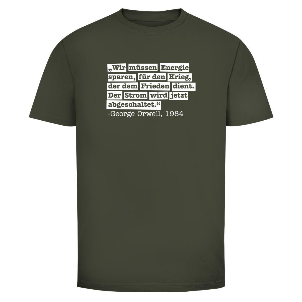 Herren T-Shirt Der Strom wird abgeschaltet - George Orwell