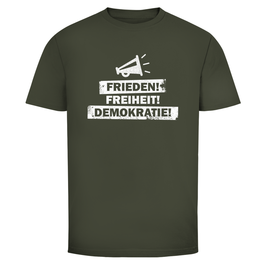 Herren T-Shirt Frieden Freiheit Demokratie