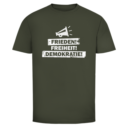 Herren T-Shirt Frieden Freiheit Demokratie