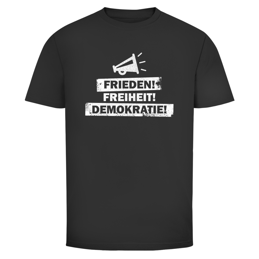 Herren T-Shirt Frieden Freiheit Demokratie