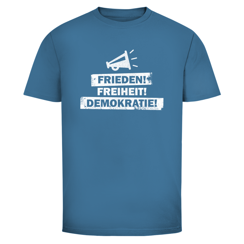 Herren T-Shirt Frieden Freiheit Demokratie