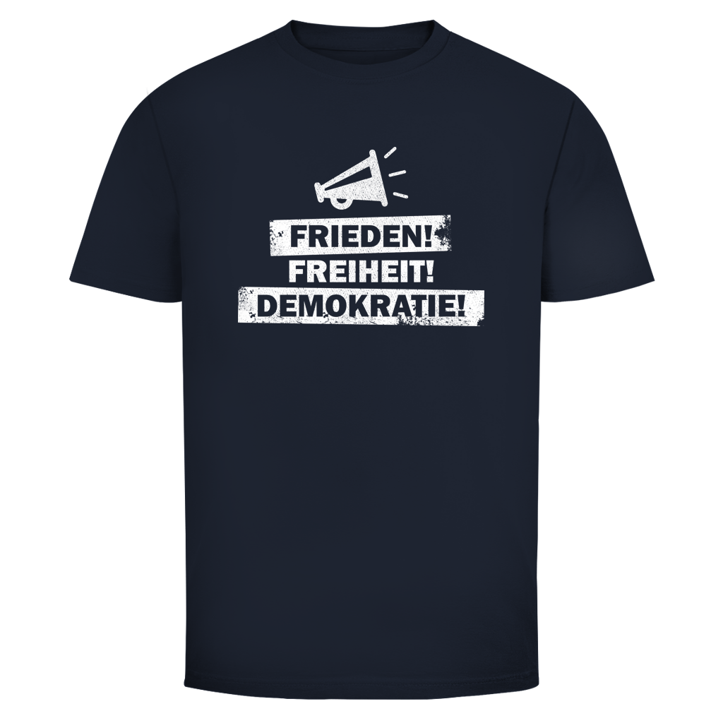 Herren T-Shirt Frieden Freiheit Demokratie