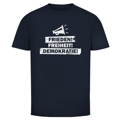 Herren T-Shirt Frieden Freiheit Demokratie