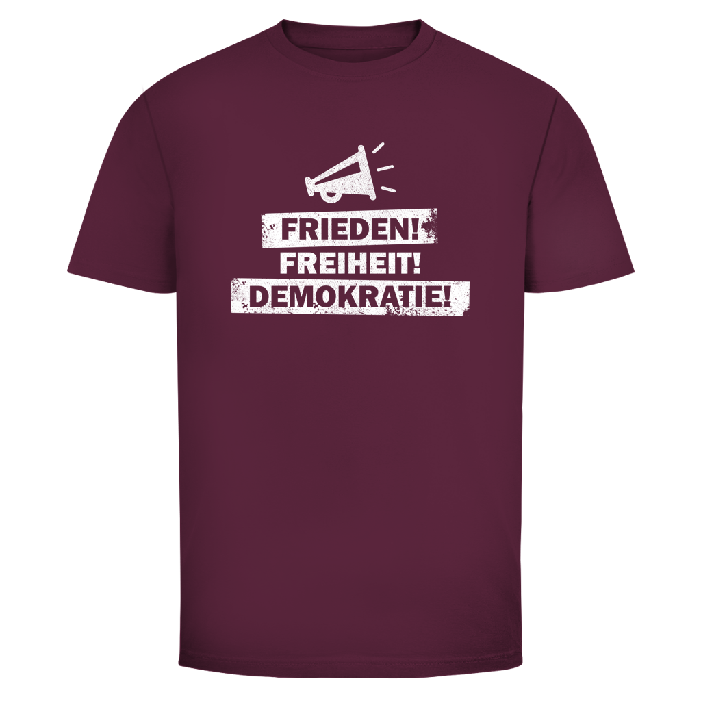 Herren T-Shirt Frieden Freiheit Demokratie