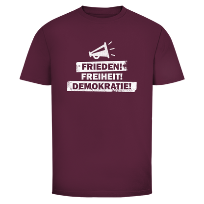 Herren T-Shirt Frieden Freiheit Demokratie