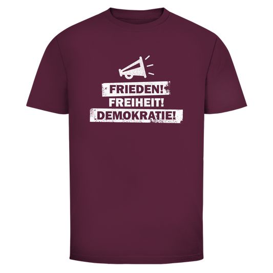 Herren T-Shirt Frieden Freiheit Demokratie