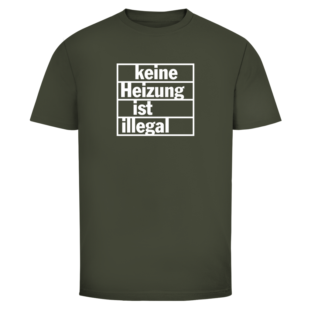 Herren T-Shirt Keine Heizung ist illegal