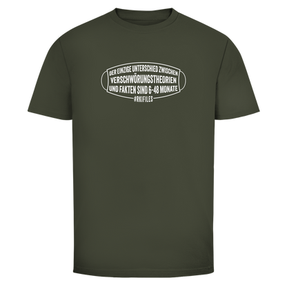 Herren T-Shirt Verschwörungstheorie vs. Fakten