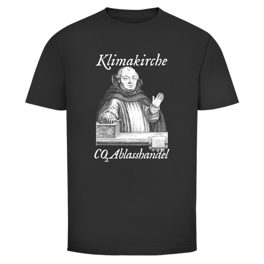 Herren T-Shirt Klimakirche CO2 Ablasshandel