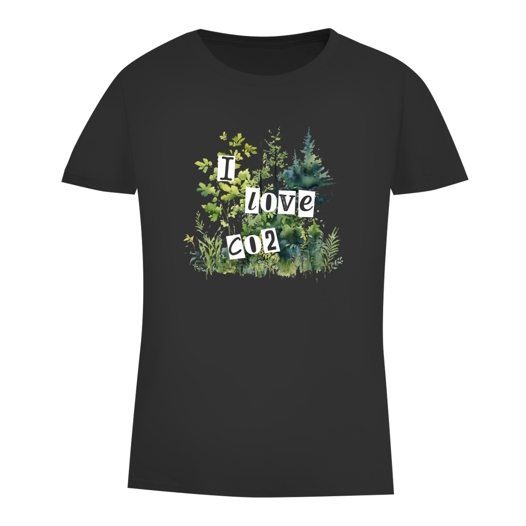 Damen Premium Bio T-Shirt I LOVE CO2