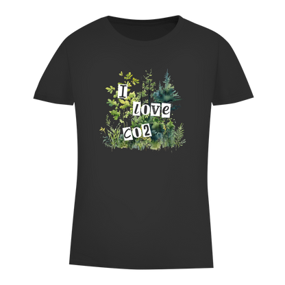 Damen Premium Bio T-Shirt I LOVE CO2