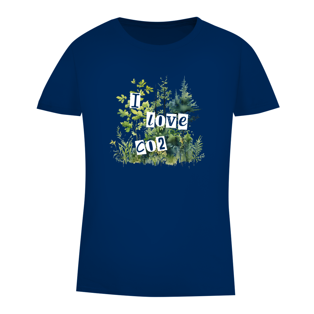 Damen Premium Bio T-Shirt I LOVE CO2