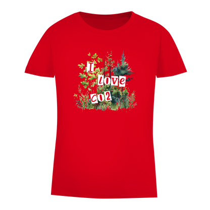 Damen Premium Bio T-Shirt I LOVE CO2