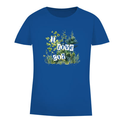 Damen Premium Bio T-Shirt I LOVE CO2