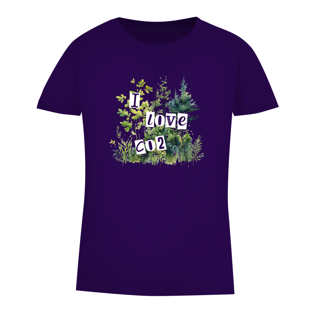 Damen Premium Bio T-Shirt I LOVE CO2