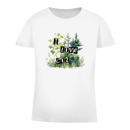 Damen Premium Bio T-Shirt I LOVE CO2