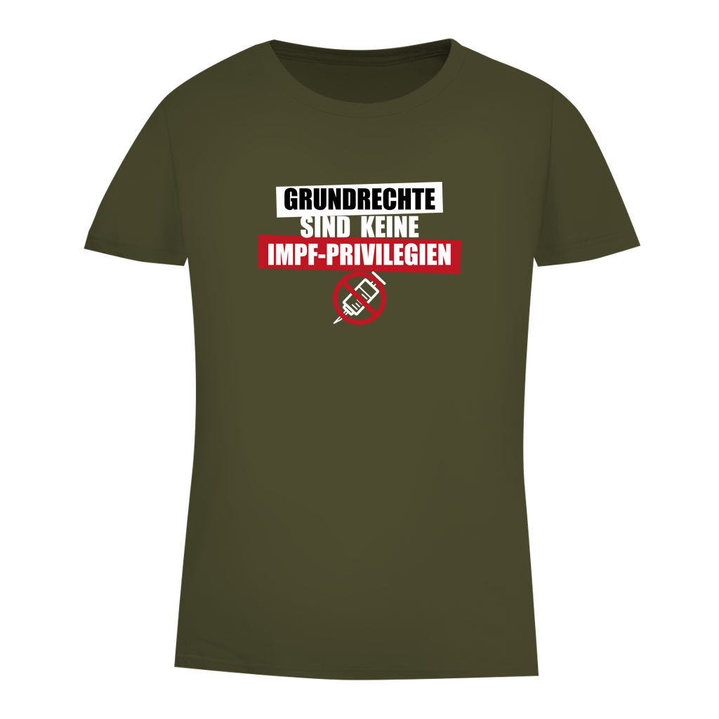 Damen Premium Bio T-Shirt Grundrechte sind keine Impfprivilegien