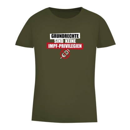 Damen Premium Bio T-Shirt Grundrechte sind keine Impfprivilegien