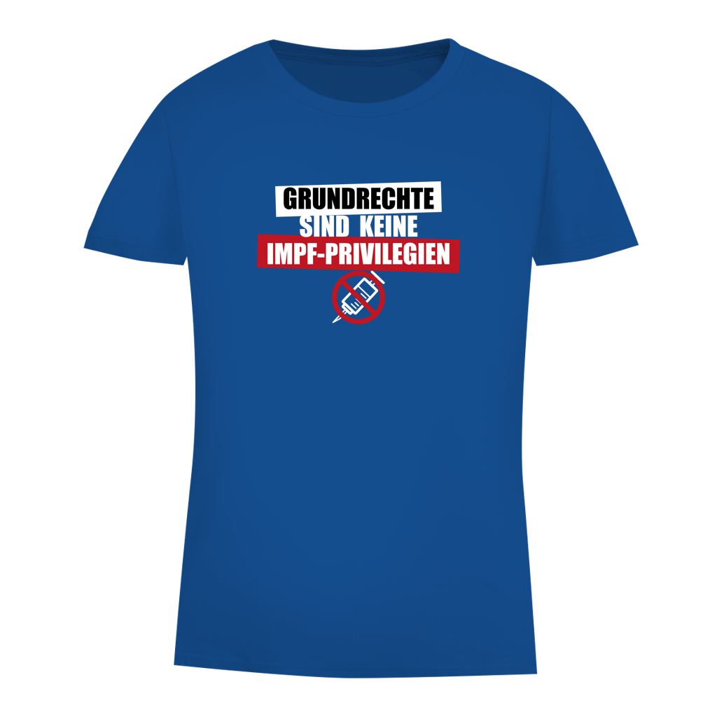 Damen Premium Bio T-Shirt Grundrechte sind keine Impfprivilegien
