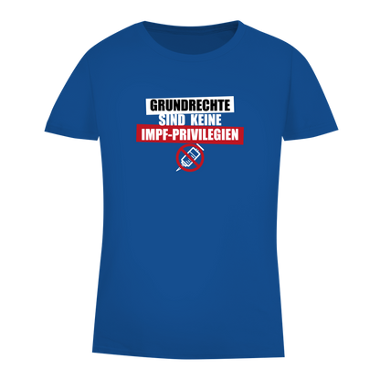 Damen Premium Bio T-Shirt Grundrechte sind keine Impfprivilegien