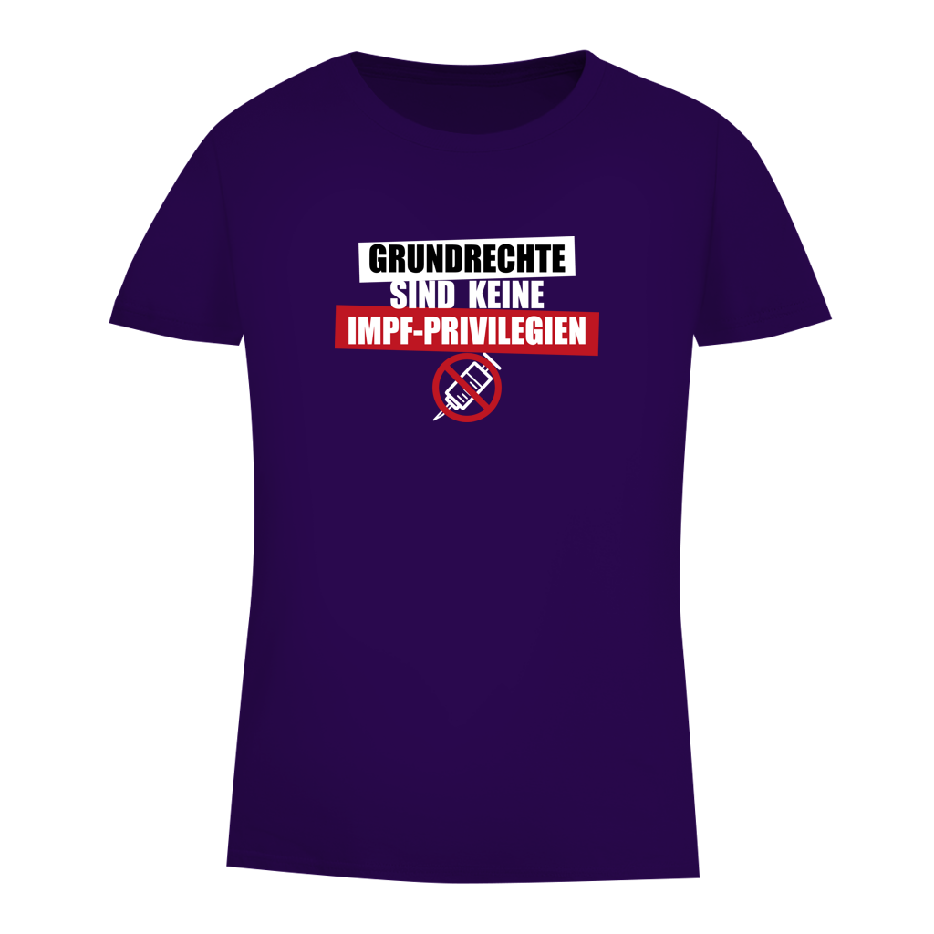 Damen Premium Bio T-Shirt Grundrechte sind keine Impfprivilegien