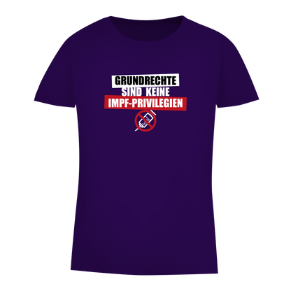Damen Premium Bio T-Shirt Grundrechte sind keine Impfprivilegien