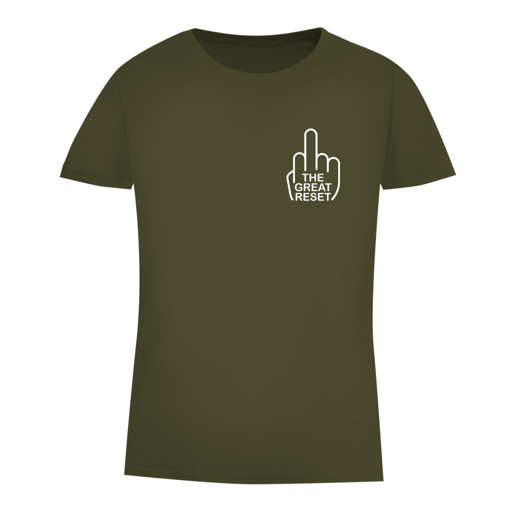 Damen Premium Bio T-Shirt Fuck The Great Reset