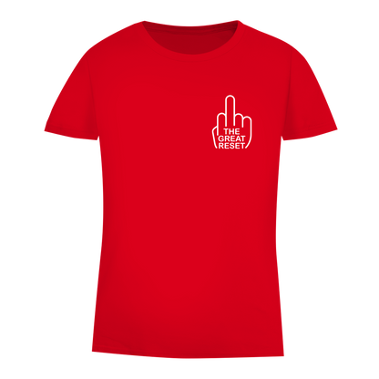 Damen Premium Bio T-Shirt Fuck The Great Reset