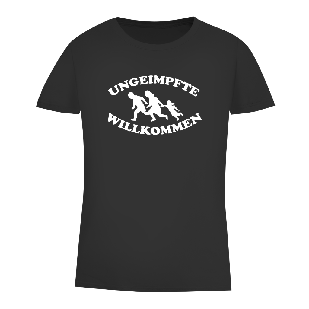 Damen Premium Bio T-Shirt Ungeimpfte Willkommen