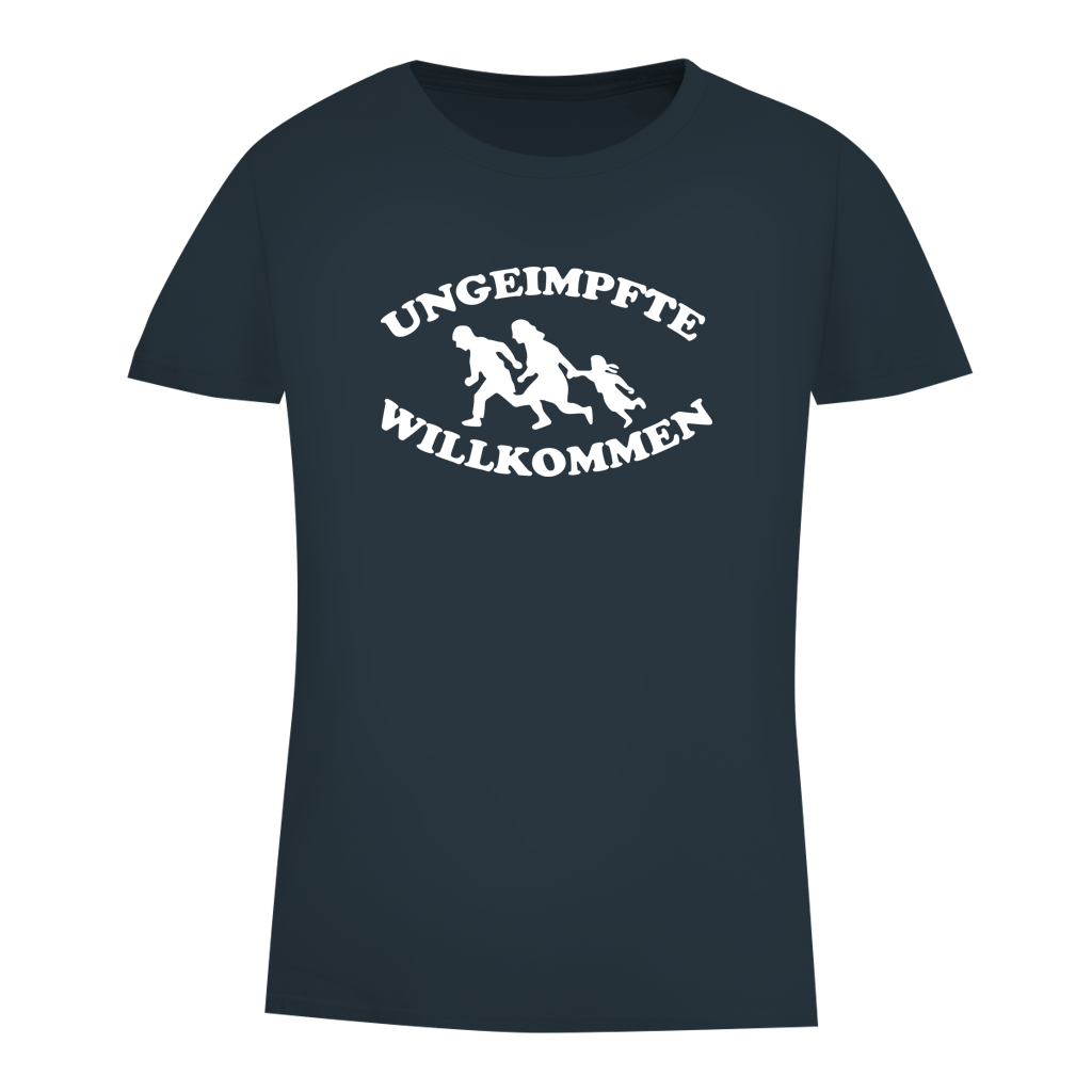 Damen Premium Bio T-Shirt Ungeimpfte Willkommen