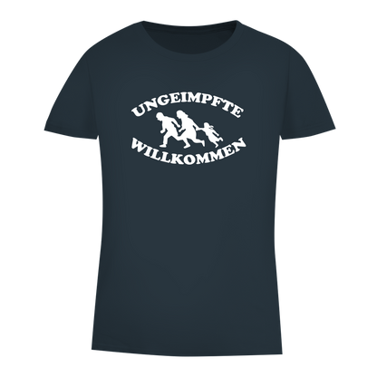 Damen Premium Bio T-Shirt Ungeimpfte Willkommen